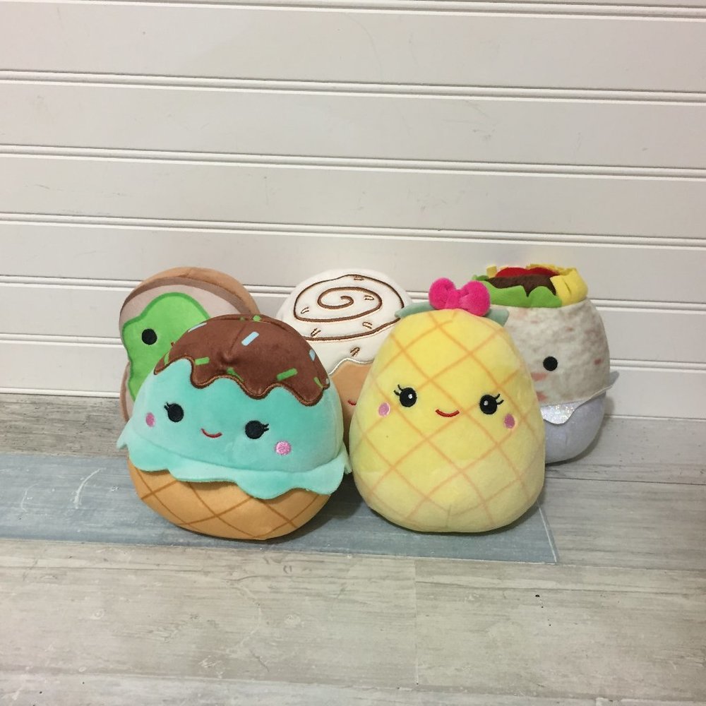 Squishmallows Lot of 5, Food Series, 5" Maya Mint Ice Cream and More